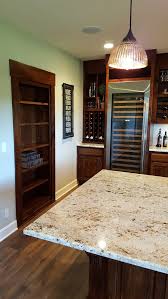 Kansas city custom cabinet maker. Custom Cabinetry For Basement Finish With Wine Storage Stillwell Ks Traditional Home Bar Kansas City By Kc Wood