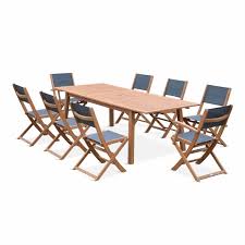 Table De Jardin En Bois Almeria 180 240cm Rectangulaire Avec Allonge Eucalyptus Fsc Taille 8 Pers Jardins En Bois Agrement De Jardin Et Table De Jardin Bois