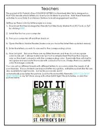 Coding of letters into numbers and vice versa is an important topic in reasoning aptitude tests. Editable Color By Code Letters Or Numbers St Patrick S Day Differentiated Kindergarten