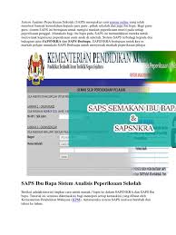 Aplikasi ini dibangunkan untuk memudahkan pelajar dan ibu bapa melakukan semakan dan mengetahui keputusan markah peperiksaan sekolah rendah dan menengah. Sistem Analisis Peperiksaan Sekolah