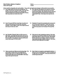 Gina wilson 2016 unit 7 quiz. Linear Systems Word Problems Answer Key Systems Of Linear Equations And Word Problems