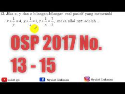 Check spelling or type a new query. Pembahasan Osp 2017 Matematika Sma No 13 S D No 15 Youtube