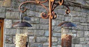 Salvage Bird Feeder Pole Wrought Iron Bird Feeder Metal Bird Feeders Bird Feeder Poles