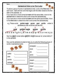 Use up all words in your word box. Alphabetical Order To The First Second And Third Letter Worksheets Letter Worksheets Abc Order Worksheet Abc Order