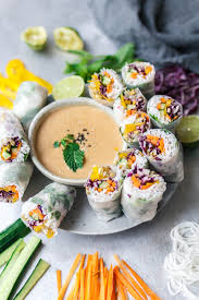 Meine favourite sommerrollen sind mit garnelen gefüllt. Vegane Sommerrollen Mit Erdnuss Chili Dip Eat This Foodblog Vegane Rezepte Stories