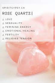 Spiritgypsy Ca Rose Quartz Is The Crystal Of Love And Sensuality Healing And Comfort Keep This Cr Spiritual Crystals Crystal Healing Stones Energy Crystals
