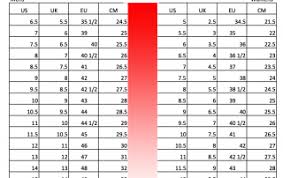 Vans Shoes Size Conversion Chart Soleracks