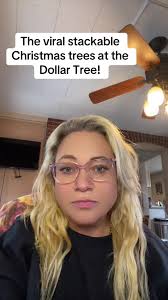 The viral stackable Christmas trees at the Dollar Tree! #dollartree  #dollartreefinds #shopping #viraltiktok #trendingvideo
