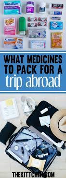 What Medicines To Pack For A Trip Abroad Travel Medicine Kit Packing Tips For Travel Packing List For Travel
