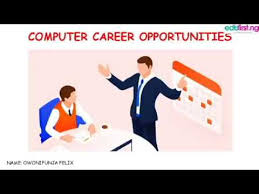 Following are some of most common job opportunities for computer science majors Computer Career Opportunities Ict Jss3 3rd Term Youtube