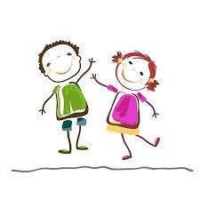 Piccolo Ragazzo E Ragazza Bambini Felici Arte Di Bambino Immagini Ragazzo