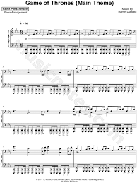The music game of thrones piano sheet music is majorly written for fantasy tv series. Patrik Pietschmann Game Of Thrones Main Theme Sheet Music Piano Solo In C Minor Download Print Sku Mn0178529