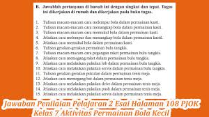 We did not find results for: Jawaban Penilaian Pelajaran 2 Esai Halaman 108 Pjok Kelas 7 Bola Kecil Youtube