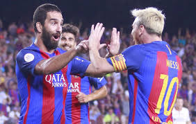 .arda turan, şampiyonlar ligi'nde oynanan bate borisov maçında da tribündeki yerini aldı. Arda Turan Creates Magic With Messi Marca English