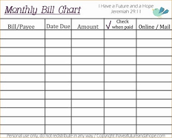 monthly bill template margarethaydon com