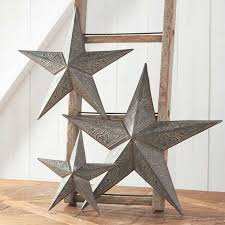 Rustic Tin Star Wall Decor Set Of 3 Stars Walldecor Metal Stars Decor Stars Wall Decor Rustic Star