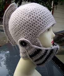 Knight's armor can be used by both men and women. China Hand Knit Crochet Knight Helmet Hat Roman Hat China Crochet Knight Helmet And Crochet Knight Hat Price