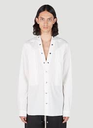 Rick Owens Larry Fogpocket Shirt in White