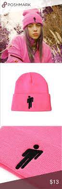 Billie Eilish Blohsh Neon Pink Beanie Nwt Pink Beanies Neon Pink Beanie Neon Pink