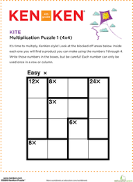 Math is important because it is used in everyday life. Kite Kenken Puzzle Worksheet Education Com Math Challenge Math Reasoning Skills