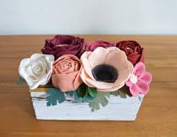 How do you send flowers in the mail? Medium Felt Succulent Flower Box Office Decor Desk Accessory Wedding Tablescape Holiday Decor Shelfie Hostess Gift Ready To Ship Ring Around The Rosey Felt Succulents Felt Flowers Felt Flower Bouquet