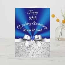 Happy 65th Wedding Anniversary Cards Mum And Dad Card Zazzle Com Anniversary Card For Parents 65th Wedding Anniversary Wedding Anniversary Cards