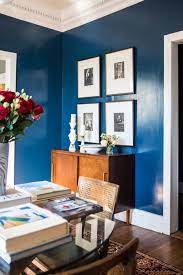 Home to any budget, home to any possibility. High Gloss Blue Dining Room Makeover On Thou Swell Thouswellblog Dining Room Blue Blue Curtains Living Room Dining Room Paint