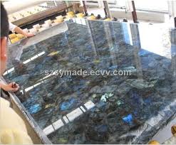 Blue Gemstone Tile Shining Stone Counter Top Labradorite Tile China Shining Stone Tile Stone Countertops Countertops Modern Kitchen Sinks
