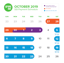 Keep track with account text alerts with green dot account alerts you can be notified when your payroll hits your account. Ssi Social Security Benefits Payment Schedule October 2019 Ssi Social Security Benefits Payment Schedule