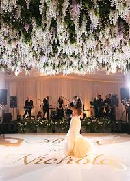 These Insane Floral Designs Are The Definition Of Flower Power Wilkie Ballroom Wedding Reception Wedding Reception Dance Floor Enchanted Garden Wedding