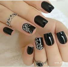 Use different sizes of circle. 26 Gorgeous Black Nail Design Ideas Inspired Beauty