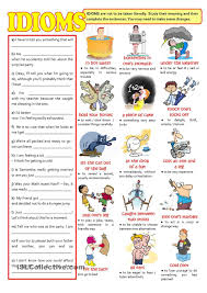 Idioms Teaching Idioms Idioms Activities Idioms