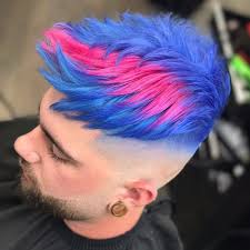 For example,if you are using a very cool blue (you can see the greenish hue to it as opposed to purplish)) and a very warm pink (you can see the orangish hue as opposed to blueish), you will. Merman Hair 21 Guys With Colored Hair And Dyed Beards 2021 Guide