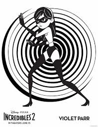 Incredibles 2 printable coloring pages. Incredibles 2 Free Printable Coloring Sheets Violet Parr Disney Coloring Pages Cartoon Coloring Pages