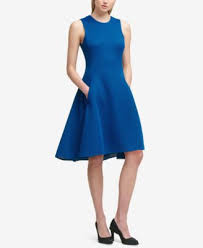 Dkny Mesh Sleeveless Fit Flare Dress Reviews Dresses Women Macy S Flare Dress Fit Flare Dress Dresses