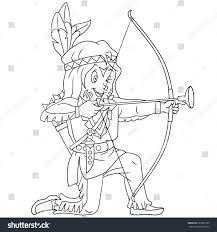 Free for commercial use no attribution required high quality images. Coloring Page Of Cartoon Native American Indian Boy With Bow And Arrow Coloring Book Design For Kids And Coloring Pages Native American Indians Coloring Books