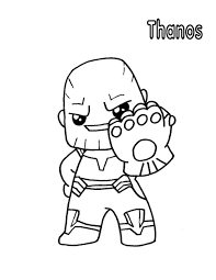 Smiling Cute Baby Thanos With Infinity Gauntlet From The Avengers Coloring Pages Avengers Coloring Pages Coloring Pages For Kids And Adults