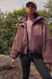 Rose Pink Teddy Borg Jacket