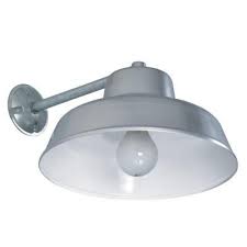 Aspects Farm And Home 1 Light 14 In Silver Yardlight With Reflector Yl108 4 The Home Depot Security Lights Barn Lighting Yard Lights