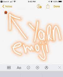 Updated My Iphone And Found The New Yarn Emoji Its Located Right After The People Emojis But Before The Clothing Emojis Emoji Instagram Pictures Gervais