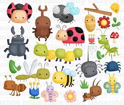 Cute Bugs Clipart Bugs Types Clip Art Bug And Insect Etsy Clip Art Bugs And Insects Bug Type