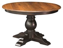 Amish Round Pedestal Dining Table Traditional Kitchen Solid Wood 48 54 New Black Kitchen Table Round Pedestal Dining Table Pedestal Dining Table