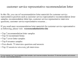 See our customer service representative resume sample for ideas on how to incorporate soft skills into your application. Customer Service Representative Recommendation Letter