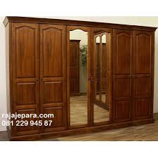 Jual pintu kamar hotel dari kayu jati karya jepara dengan harga murah. Lemari Pakaian 6 Pintu Kayu Jati Minimalis Rajajepara Com