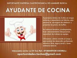 Ofertas de trabajo en hosteleria y turismo. Ayudante De Cocina Bolsa De Trabajo Paraguay Empleos