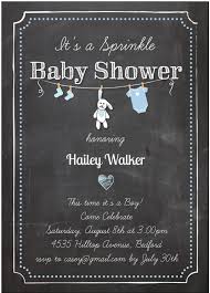 Bunny Chalkboard Blue Invitation Sprinkle Baby Shower Invitations Sprinkle Baby Shower Brother Baby Shower