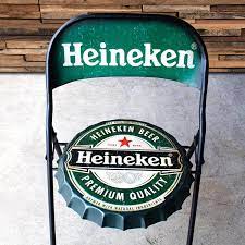チェア 折り畳み スチール製 ハイネケン ボトルキャップチェア heineken おしゃれ アウトドア ガーデン ガレージ アメリカ雑貨 アメリカン雑貨 ハイネケン アメリカン雑貨 スチール