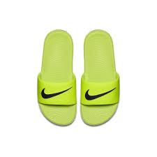 Black And Gold Nike Slides Toddler Nike Kawa Little Big Kids Slide Nike Com In 2020 Kids Slide Big Kids Kids Sandals