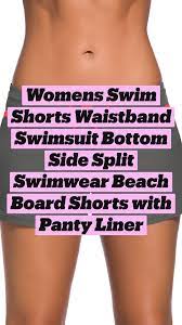 Womens Swim Shorts Waistband Swimsuit Bottom Side Split Swimwear Beach Board Shorts With Panty Liner An Immersive Guide By Melimili Official