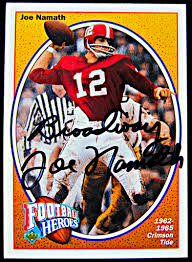 Check out top brands on ebay. Joe Namath Autographed Inscribed Card Memorabilia Center